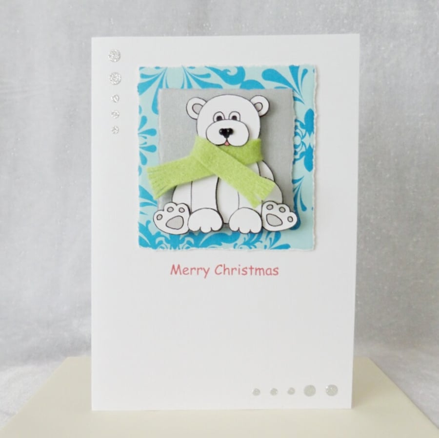 Cute Christmas Polar Bear Card