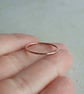 Hammered Copper Stacking Ring - Ultra Slim 1mm Band - Image 2