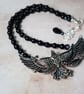 Phoenix Necklace with Black Glass Beads  - Image 1