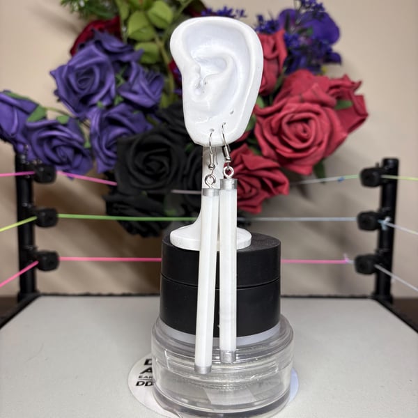 Light tube deathmatch wrestling earrings: Wrestling Jewelry AEW WWE WWF Jeweller