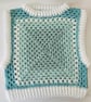 Adult crochet cropped sweater vest