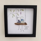 Sea Glass Wedding Gift - Happily Ever After Shadow Box - Handmade Anniversary
