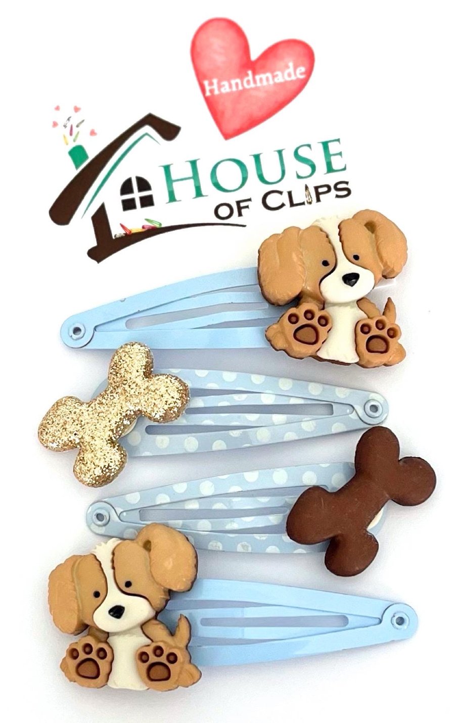 My Puppy Dog Clips x4 - Dog Hair Clips - Puppy Hair Slides - Dog Barrettes - Dog
