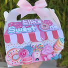 6 Personalised Sweet Candy party boxes, party bags 