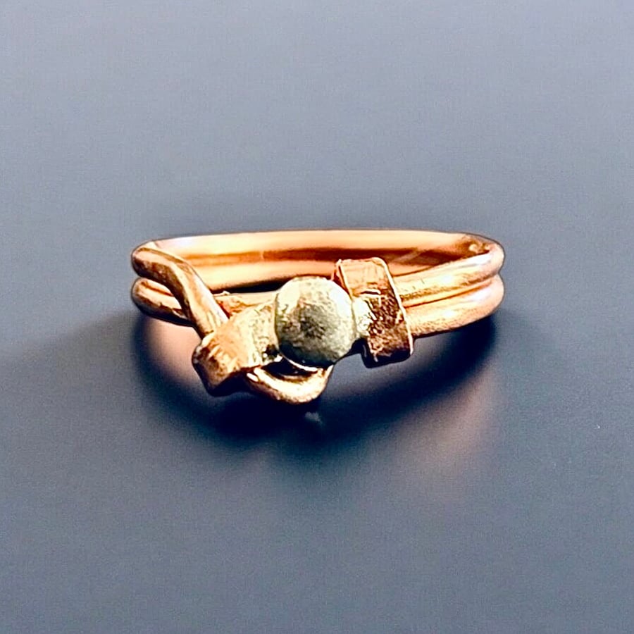 Mens Ring - Size T - Copper & Sterling Silver - Bespoke to Owner - Gift Boxed