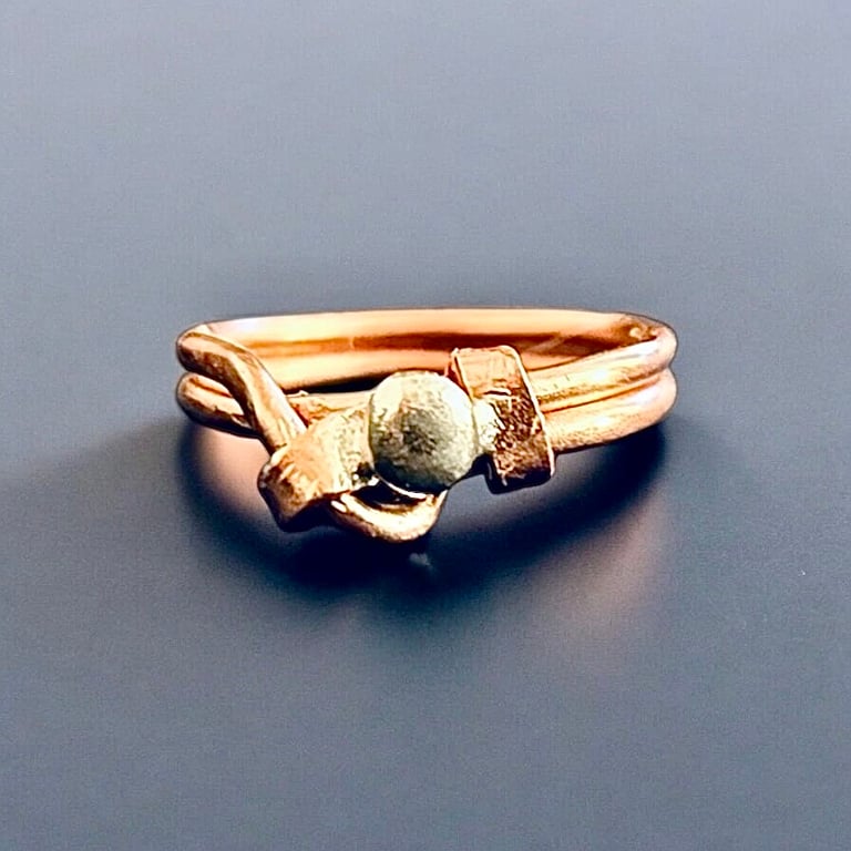 Mens Ring - Size T - Copper & Sterling Silver - Bespoke to Owner - Gift Boxed