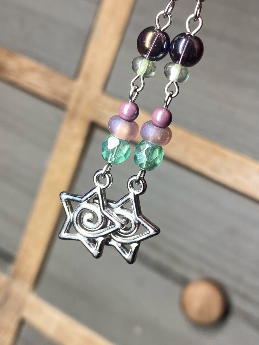 Hailee - Spiral Star Whimsigoth Y2K Indie Vibe Earrings 