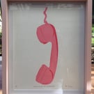 Hanging on the Telephone - Handmade Silkscreen Print 10 x 8" (25.5 x 20cm)