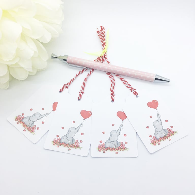 With Love Ellie Gift Tags - set of 4 tags - Anniversary 