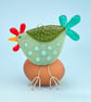 Spotty Fused Glass Chicken Decoration - Image 5