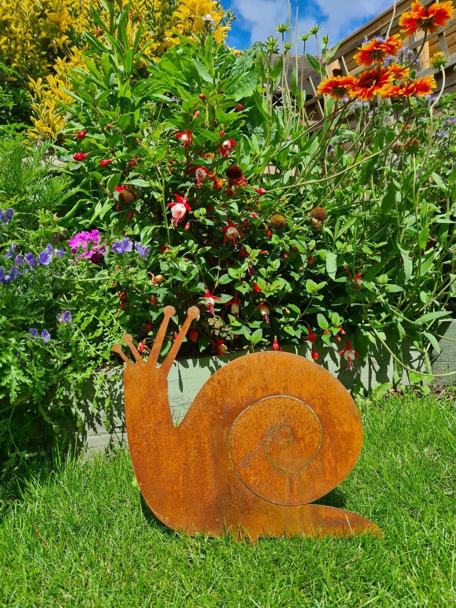 Rusted Metal Snail Rusted Garden Art Rusty Outdoor Ornaments Metal Sculpture