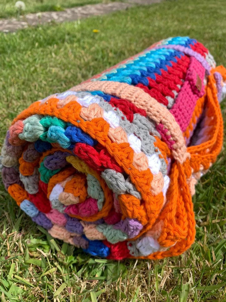 Secret Pocket Picnic Blanket - handmade 