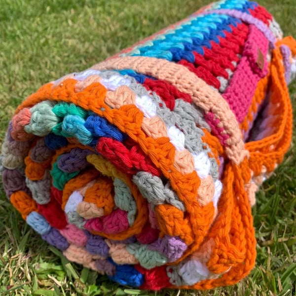 Secret Pocket Picnic Blanket - handmade 