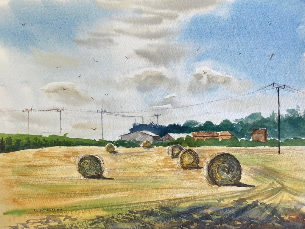 En plein air 2019 June, Great Ayton (Original watercolour painting) Cleveland