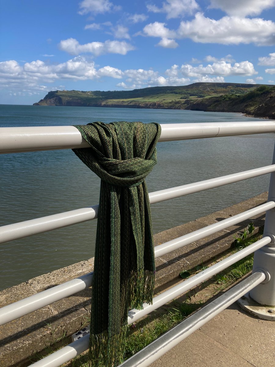 Summer Meadow 1 Handwoven Cotton,  Silk and Merino Wrap
