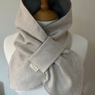 Cream herringbone scarf