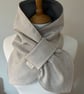 Cream herringbone scarf