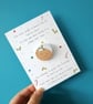 Across the Miles Christmas Postcard, xmas pudding badge, family across the miles - Image 2