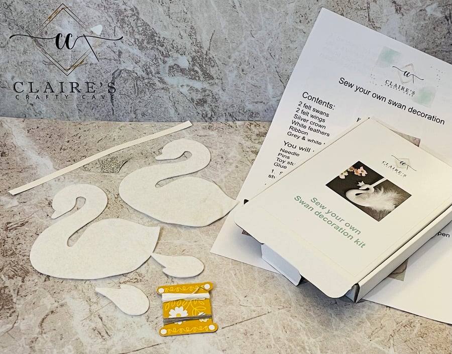 Sew your own hanging swan decoration kit