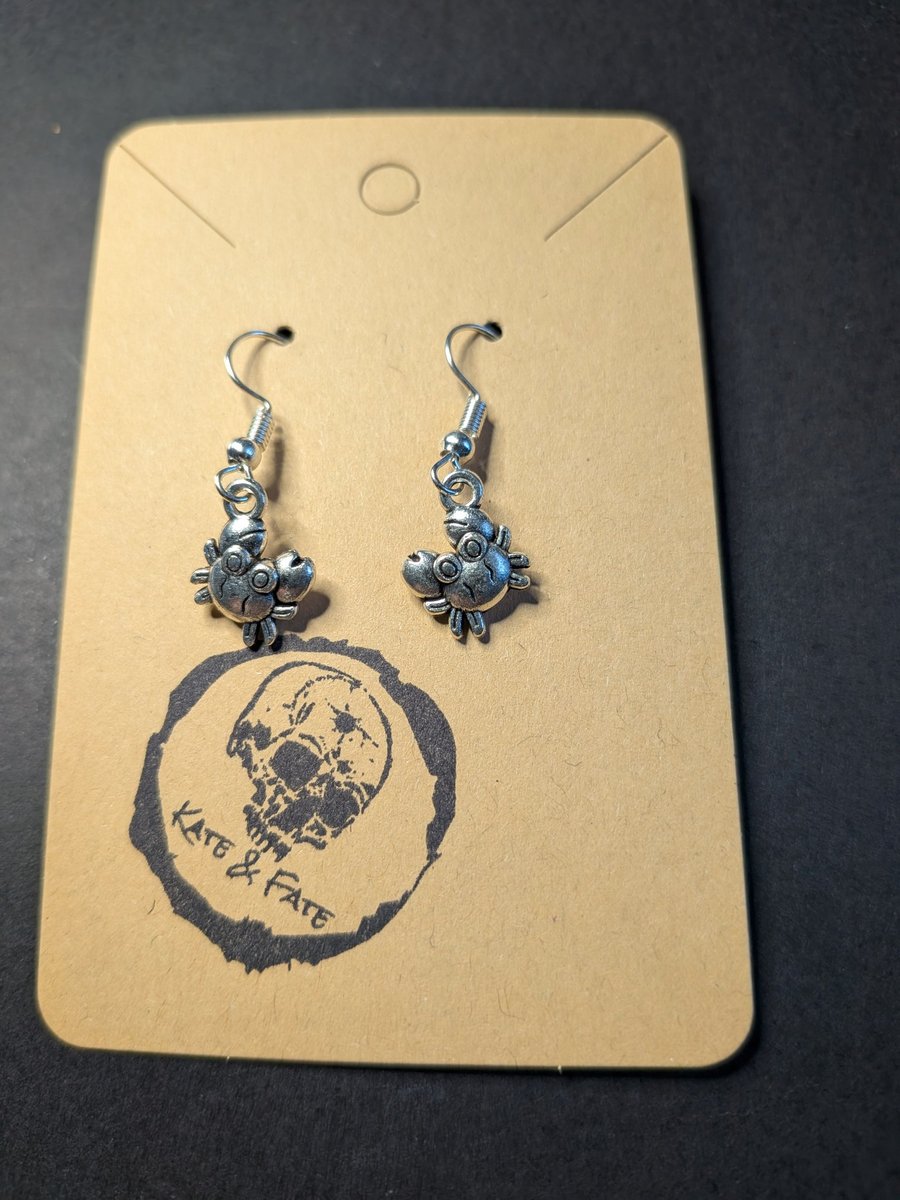 Crab Dangle Earrings - Handcrafted Quirky Jewellery