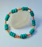 Turquoise & Copper Bracelet, December Birthday, Sagittarius, Anniversary Gift - Image 4