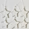 'Six Glitter Stars' - Hanging Decoration