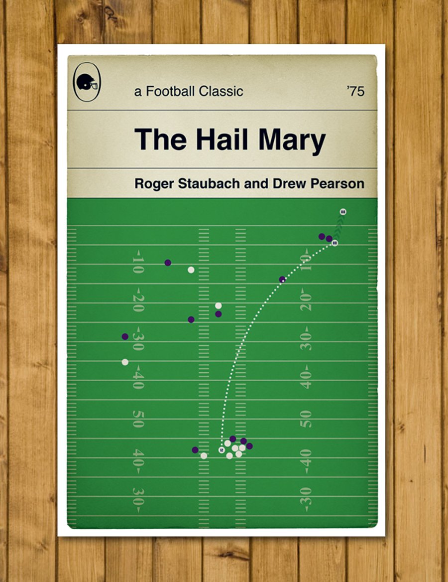 Dallas Cowboys - The Hail Mary - Roger Staubach - NFC Play Off - Various Sizes
