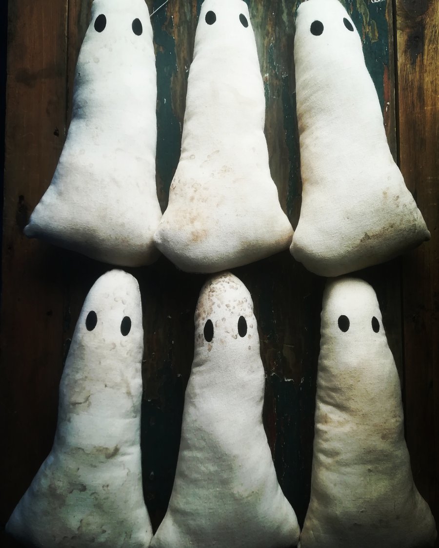 Ghost wall hangings, OOAK art ghosts