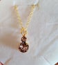Swarovski Two  Colour Changeable Pendant Gold Necklace Set 18 Inch - Image 4
