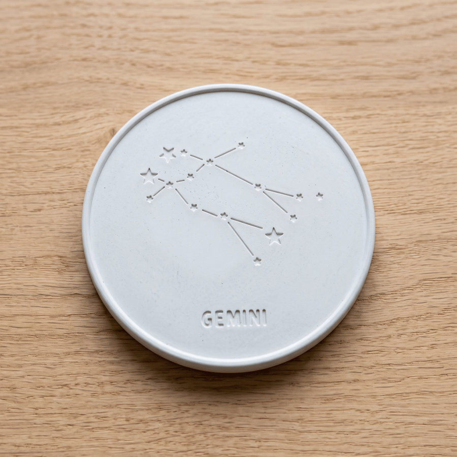 Gemini Star Sign Drinks Coaster - Sign of the Zodiac Birthday Gift