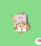Goat Christmas Card, A6 Christmas Card, Cute Animal Christmas Card