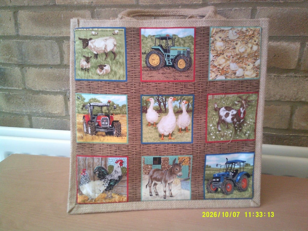 Farm Scenes Medium Jute Bag