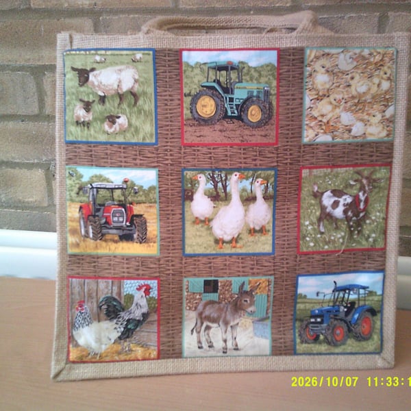 Farm Scenes Medium Jute Bag