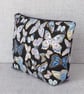 Large zipped pouch, project bag, cosmetic bag, butterflies - Image 3