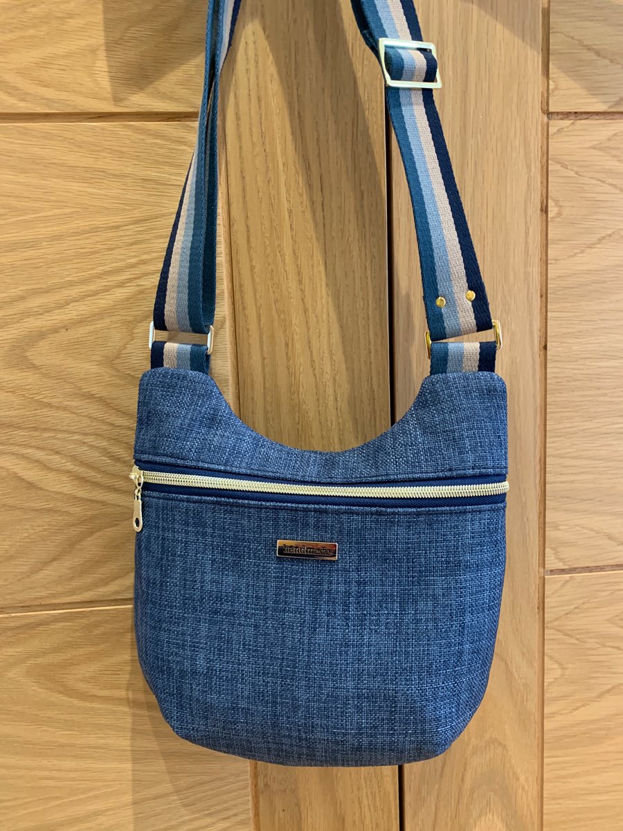 Denim look crossbody bag 