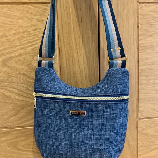 Denim look crossbody bag 