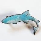 blue fish brooch