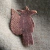Copper Mr Fox brooch