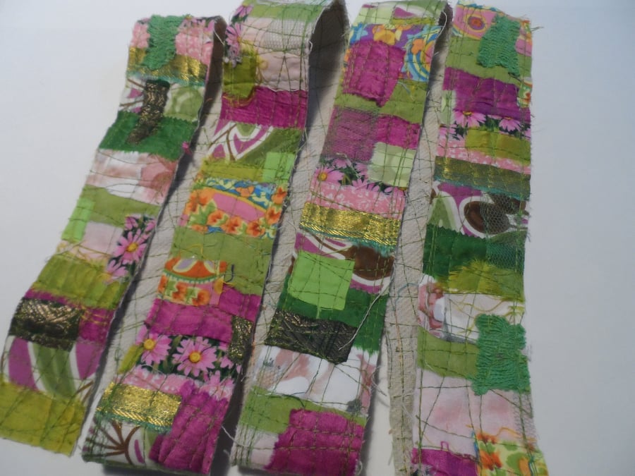 Snippet roll - pink and green 