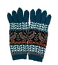 Hand knitted wool duck gloves, merino wool winter accessories fairisle gloves, 