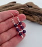 Sterling Silver and Natural Amethyst Bead Earrings - Image 4