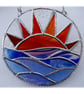 Sunset Sea Stained Glass Suncatcher Handmade - Image 4