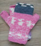 Merino Fair Isle Style Fingerless Gloves - Image 2