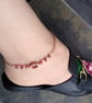 Rosegold And Crystal Beaded Chain Anklet 24 or 26 cm, Body Jewellery - Image 4
