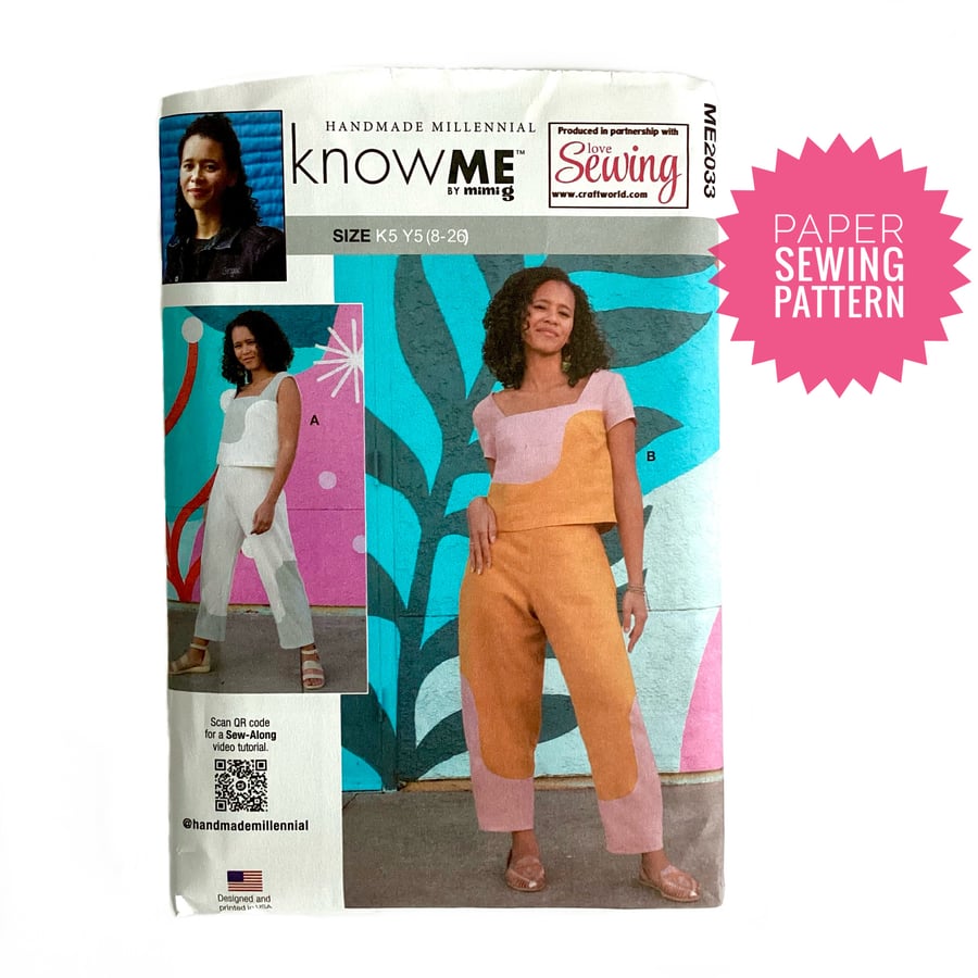 Paper Sewing Pattern, Top and Trousers set, New and Unused
