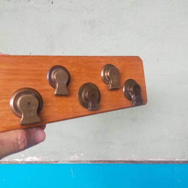 Vintage Tape Measure Key and Letter Rack 4