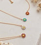 Minimalist Daisy Necklace – Stainless Steel - Red, Lilac, White or Turquoise - Image 7