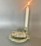Ceramic Incense Holder: Cloud Altar Tray with Gold Moon - Image 9