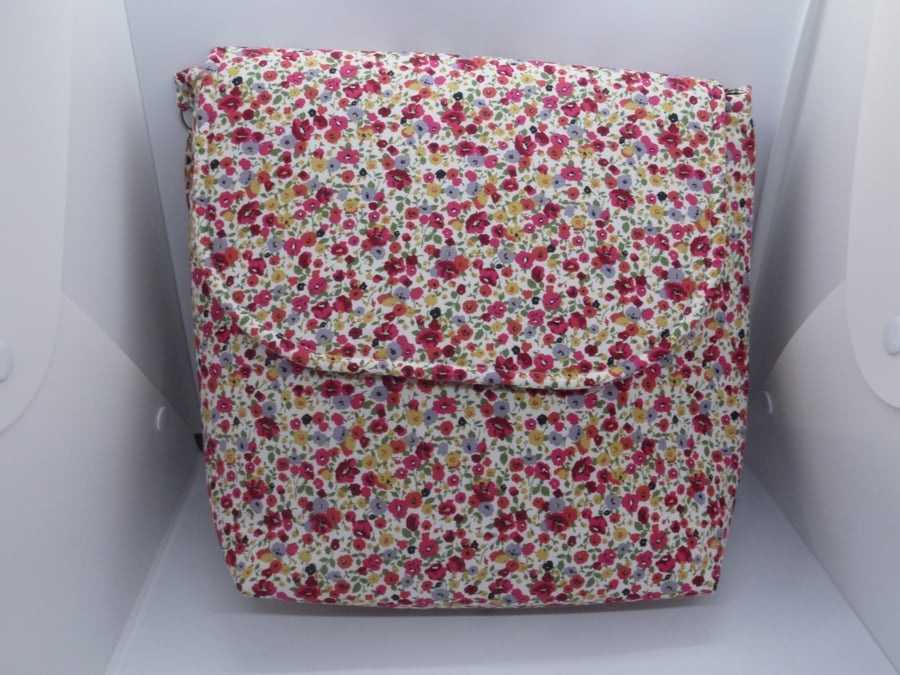 Handmade ditsy rose messenger bag