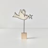 'Dove Holding a Star' - On the block Christmas Decoration